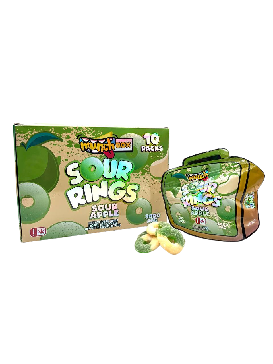 MUNCH SOUR APPLE RINGS - 3000MG MUNCH SOUR APPLE RINGS - 3000MG - Image 5