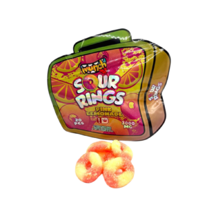 munch sour rings pink lemonade 3000mg